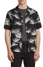 Men's Allsaints Bhutan Regular Fit Short Sleeve Sport Shirt - Black