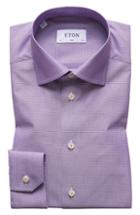 Men's Eton Slim Fit Solid Dress Shirt - - Purple