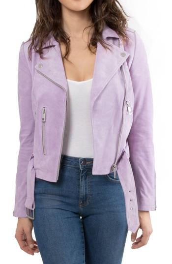Women's Bagatelle. Nyc Suede Jacket - Purple