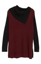 Petite Women's Vince Camuto Colorblock Sweater P - Red