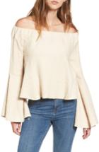 Women's Moon River Off The Shoulder Bell Sleeve Top - Ivory