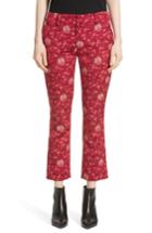 Women's Alice + Olivia Stacey Crop Flare Print Pants - Pink
