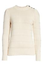 Women's La Vie Rebecca Taylor Stripe Cotton & Merino Wool Sweater - Ivory