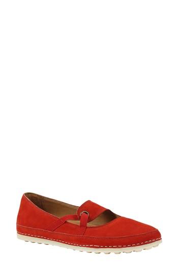 Women's L'amour Des Pieds Denisse Mary Jane Flat M - Red