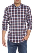 Men's Nordstrom Men's Shop Tech-smart Regular Fit Check Sport Shirt - Burgundy