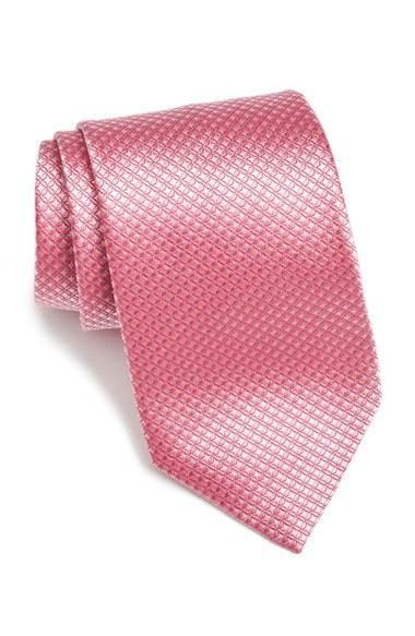 Men's David Donahue Solid Silk Tie, Size - Pink