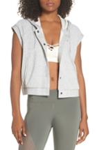 Women's Puma Classics T7 Logo Sleeveless Hoodie - Grey