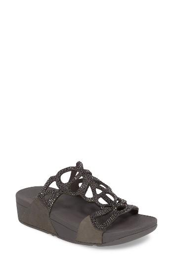 Women's Fitflop(tm) Bumble Wedge Slide Sandal M - Metallic