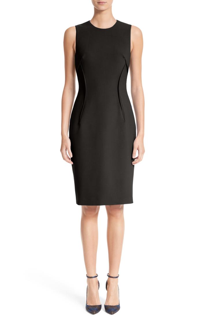 Women's Emporio Armani Punto Milano Faux Wrap Dress Us / 40 It - Blue