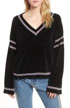 Women's Kendall + Kylie Oversize V-neck Sweater - Grey