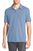 Men's James Perse Slim Fit Sueded Jersey Polo (s) - Blue