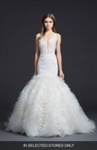 Women's Lazaro Crochet & Chiffon Mermaid Gown, Size In Store Only - Ivory
