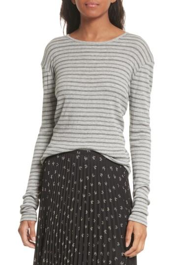 Women's Vince Double Stripe Top - Grey