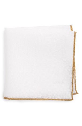Men's Eton Solid Linen Pocket Square