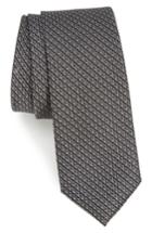 Men's Calibrate Stellar Textured Silk Tie, Size - Black