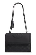 Tory Burch Fleming Matte Quilted Faux Leather Convertible Shoulder Bag -