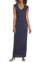 Women's Fraiche By J Ruched Jersey Maxi Dress - Blue