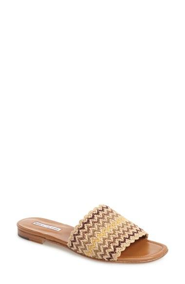 Women's Manolo Blahnik Woven Slide Sandal