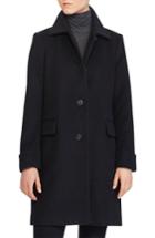 Women's Lauren Ralph Lauren Wool Blend Coat - Black