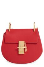 Chloe 'mini Drew' Leather Shoulder Bag - Red