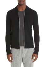 Men's Wings + Horns Slub Ribbed Bomber Jacket - Black