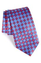 Men's Nordstrom Men's Shop Shamrock Silk Tie, Size - Blue/green