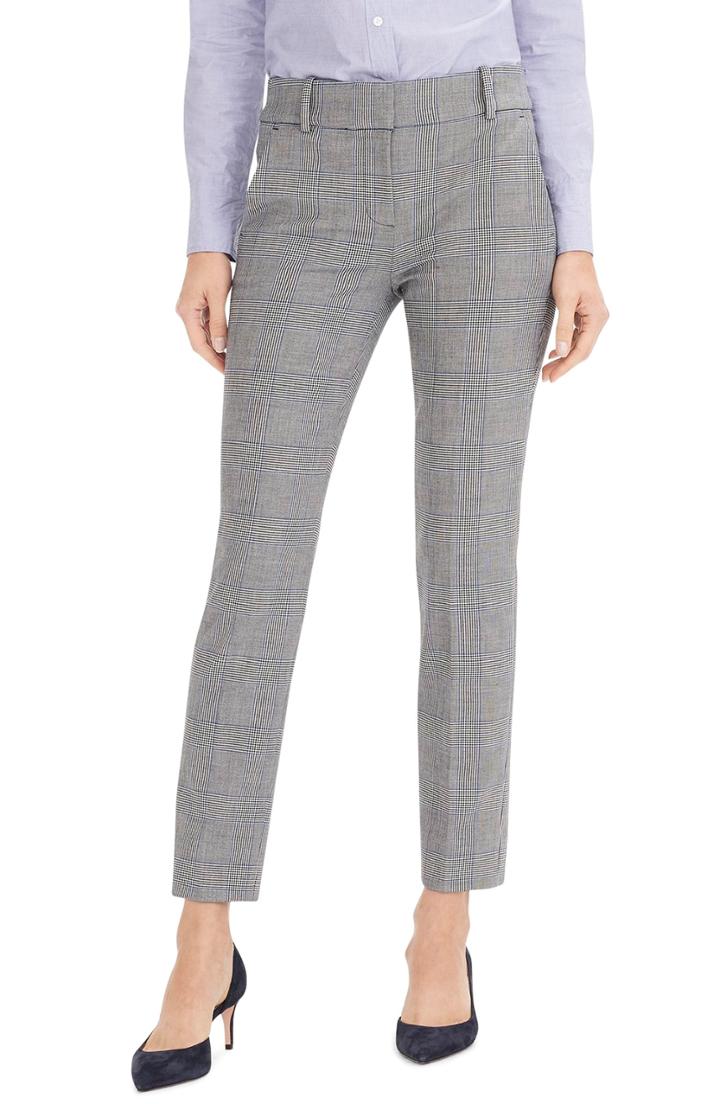 Women's J.crew Cameron Seasonless Glen Plaid Stretch Pants
