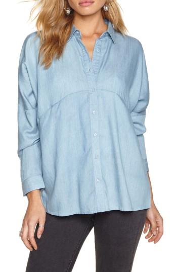 Women's Amuse Society Casual Fridays Chambray Shirt - Blue