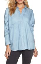 Women's Amuse Society Casual Fridays Chambray Shirt - Blue