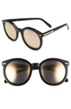Women's Karen Walker 'super Duper Superstars' 53mm Sunglasses - Black With Rose Gold