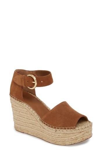 Women's Marc Fisher Ltd Alida Espadrille Platform Wedge M - Brown