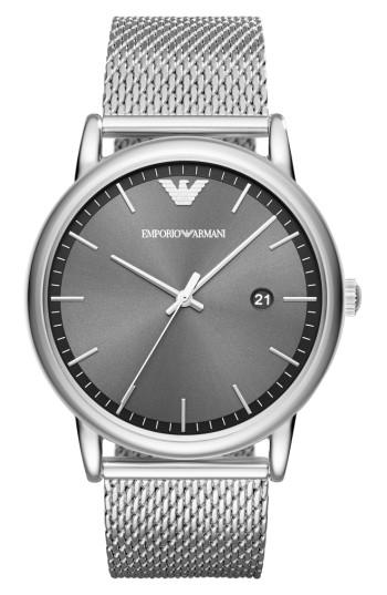 Men's Emporio Armani Slim Mesh Bracelet Watch