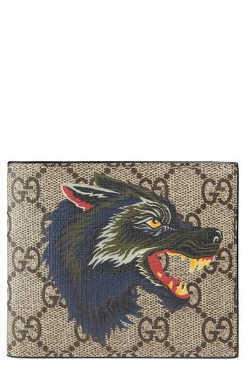 Men's Gucci Wolf Bifold Wallet -
