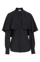 Women's Sara Battaglia Cape Detail Blouse Us / 38 It - Black