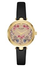 Women's Kate Spade New York Holland Floral Leather Strap Watch, 34mm
