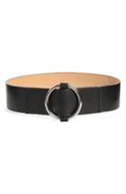 Women's Max Mara Curt Circle Buckle Leather Belt