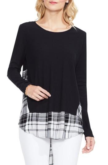 Women's Two By Vince Camuto Solid & Plaid Top