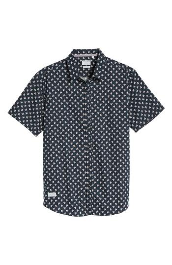 Men's 7 Diamonds 'crossfire' Floral Print Short Sleeve Woven Shirt