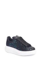 Women's Alexander Mcqueen Glitter Platform Sneaker Us / 35eu - Blue