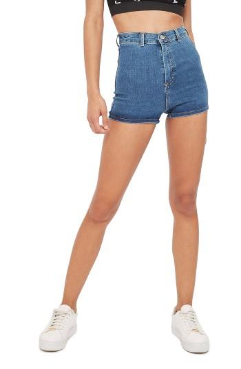 Women's Topshop Joni Shorts Us (fits Like 0) - Blue