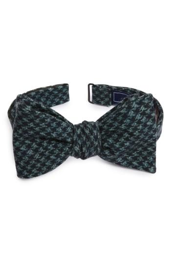 Men's The Tie Bar Woolf Houndstooth Wool Bow Tie