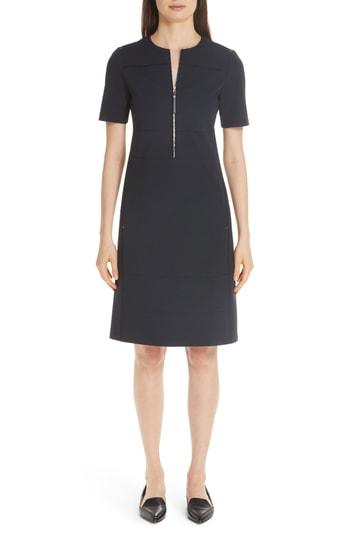 Women's Lafayette 148 New York Demi Zip Front Dress - Blue