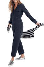 Women's Madewell Garment Dyed Denim Slim Coverall Jumpsuit - Black