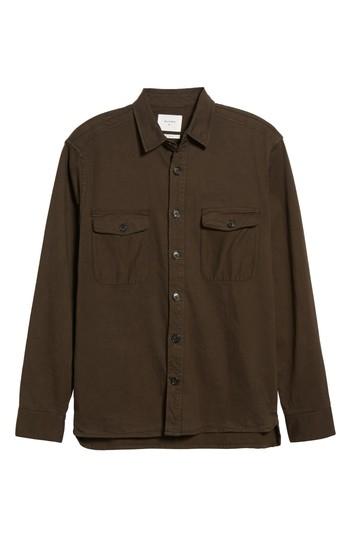 Men's Billy Reid Selvedge Denim Sport Shirt - Green