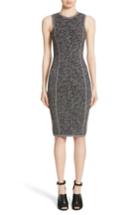 Women's Michael Kors Stretch Tweed Jacquard Sheath Dress - Grey