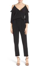 Women's Fraiche By J Cold Shoulder Jumpsuit - Black