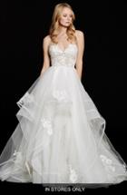 Women's Hayley Paige 'chantelle' Strapless Lace & Tulle Ballgown