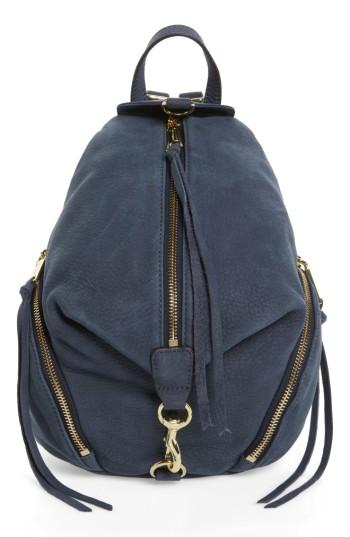 Rebecca Minkoff Medium Julian Nubuck Backpack - Blue