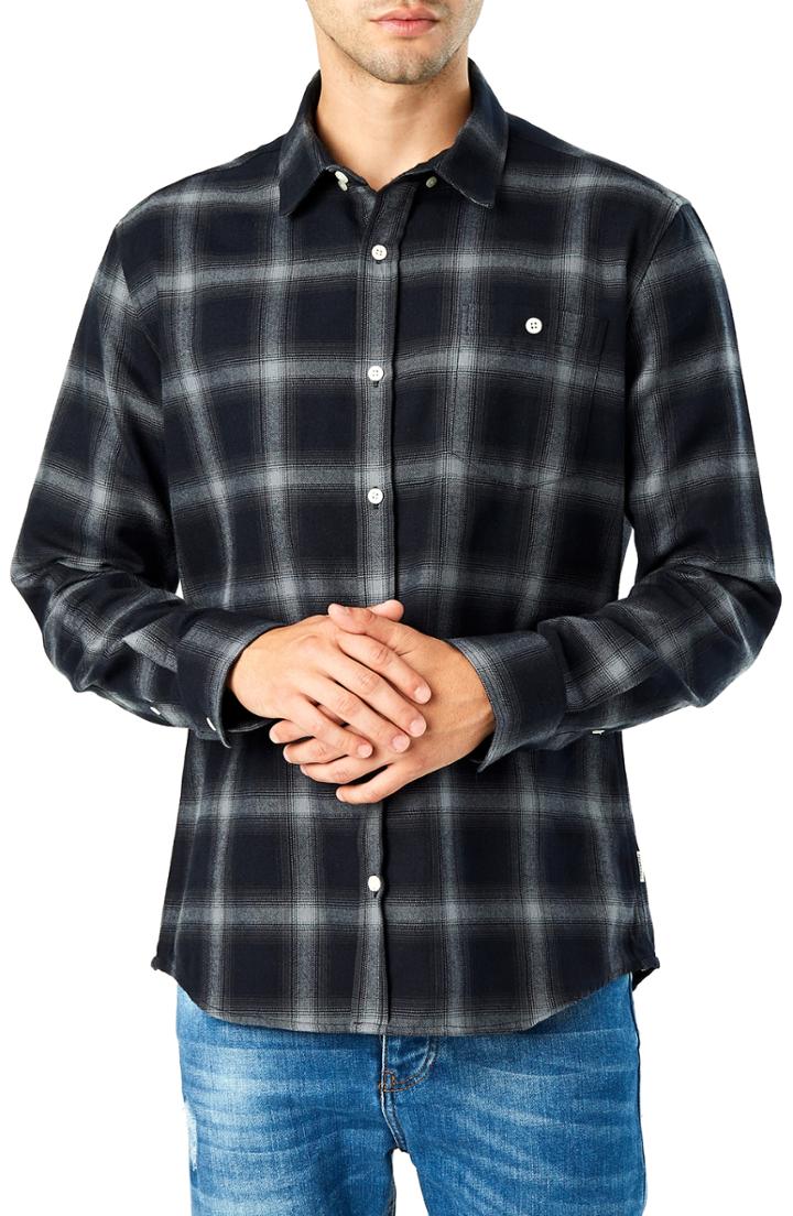 Men's 7 Diamonds Hawk Slim Fit Sport Shirt - Black