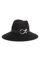 Women's Maison Michel Kate Strass Tentacles Rabbit Hair Felt Hat - Black